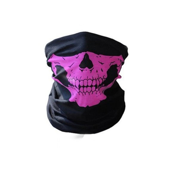 Face protection mask, skull design, pink color